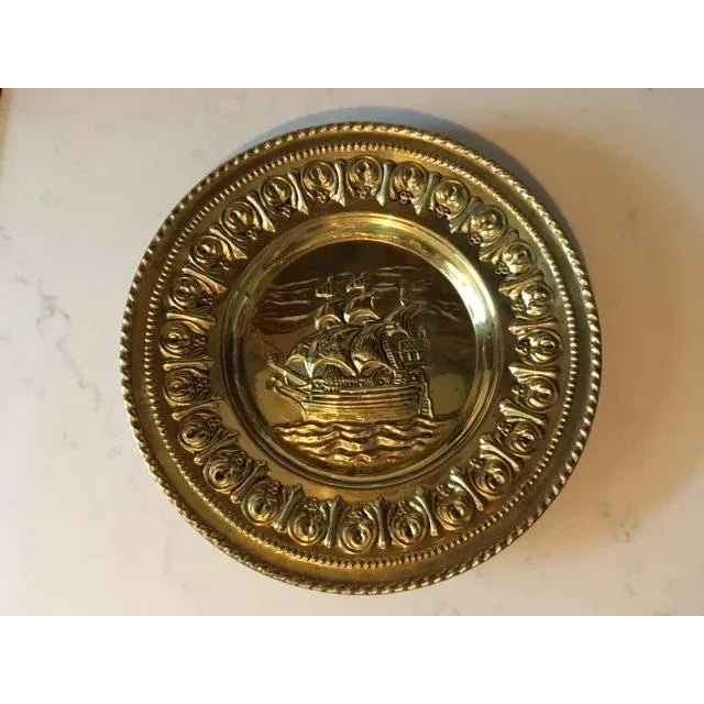Mid Century Brass Nautical Wall Plaque For Sale In Louisville - Image 6 of 6
