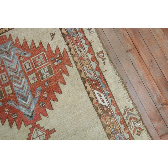 Early 20th Century Tribal Camel Persian Serab Geometric Casual Runner - 3'7" x 8'9" For Sale - Image 4 of 6