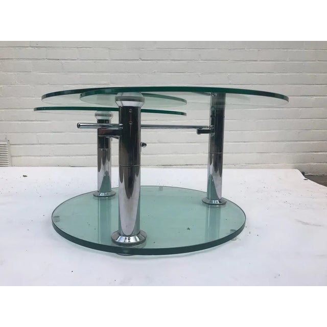 Coffee Table with 3 Removable Glass Shelves, 1980s For Sale - Image 16 of 17