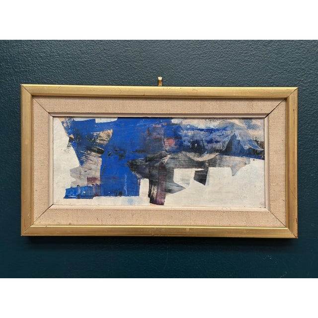 Gunnar Nordström, Blue Composition, 1950s, Oil Painting on Panel, Framed For Sale - Image 17 of 17