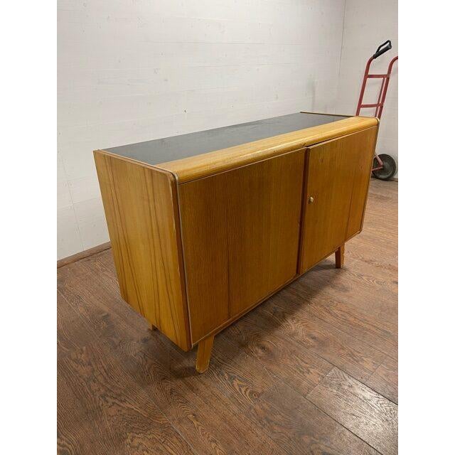 Glass Dresser by Jitona with Black Glass on Top, 1960 For Sale - Image 7 of 7