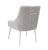 Beatrix Pleated Light Grey Velvet Side Chair with Silver Legs For Sale - Image 4 of 9