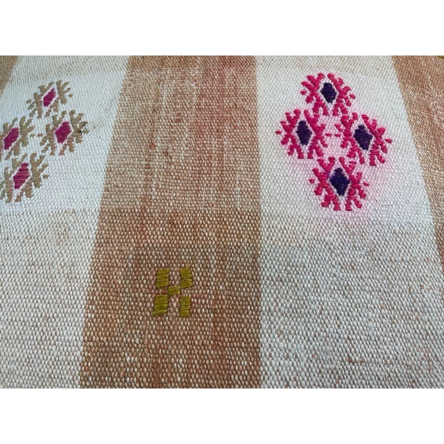 Turkish Kilim Rug Cushion Cover for Meditation Bench For Sale - Image 10 of 11