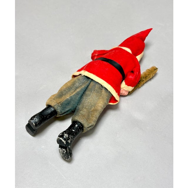 Christmas Antique Japanese Composition Santa Claus With Bottle Brush Tree, Circa 1930s For Sale In Raleigh - Image 6 of 8