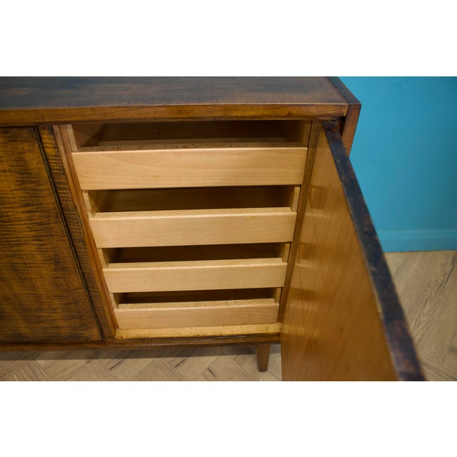 Wood Mid-Century Dark Birch Sideboard, 1960s For Sale - Image 7 of 11