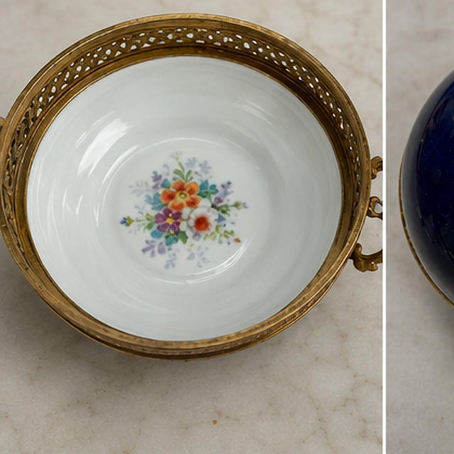 Early 20th Century Early 20c French Sevres Louis XVI Blue Porcelain Bowl For Sale - Image 5 of 17