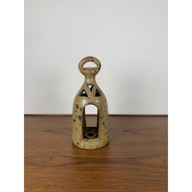 Vintage Pyrite Sandstone Lantern in the style of G. Baudat, 1950s For Sale - Image 6 of 10