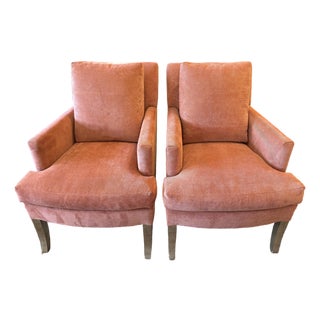 Patricia Edwards Nob Hill Rose Pink Lounge Chairs, Pair For Sale