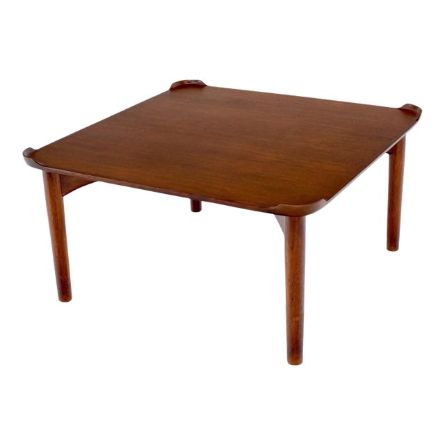 Finn Juhl for Baker Square Walnut Mid-Century Modern Coffee Table For Sale