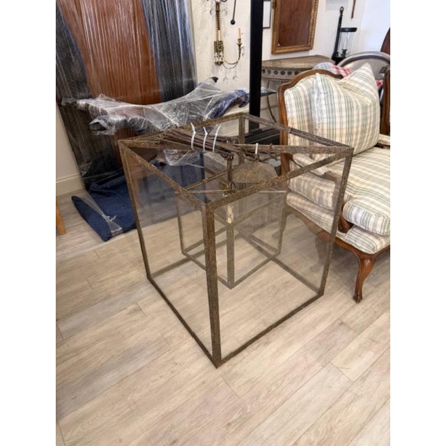 This is a Formations Cubic lantern in a custom size that is bigger than the large that they offer. The glass is...