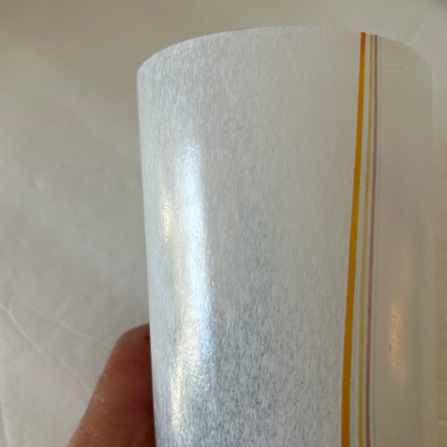 Kosta Boda Translucent White, Blue and Orange Glass Vase Signed For Sale In Miami - Image 6 of 10