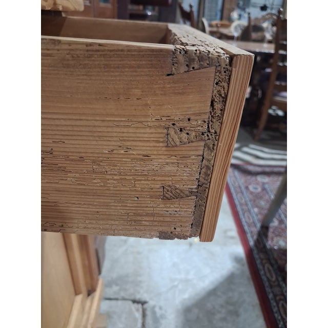 Antique European Pine Kitchen Dresser Hutch With Wire Mesh Doors For Sale In New Orleans - Image 6 of 8