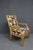 Black Stickley Fine Upholstery Gilt Lounge Chair in Brunschwig & Fils Les Touches Bengal Fabric For Sale - Image 8 of 15