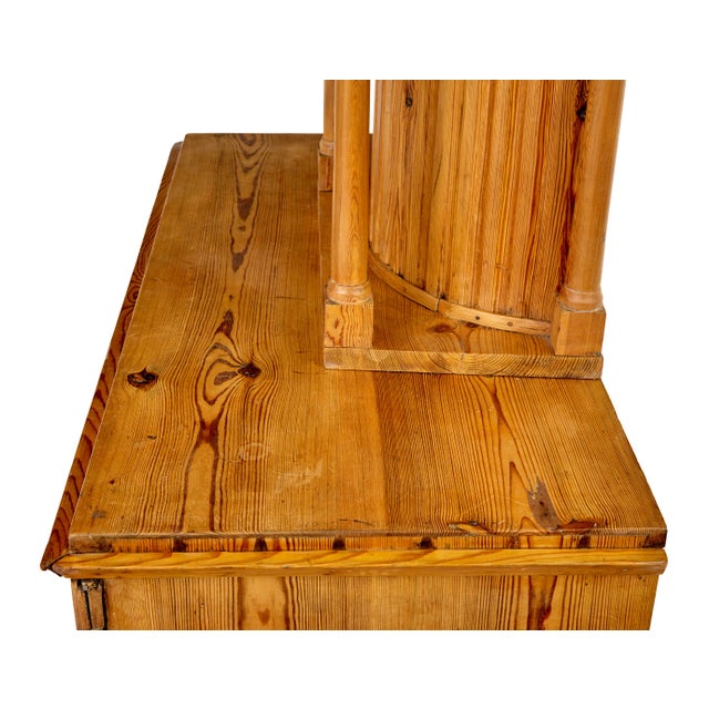 Rustic Swedish Pine Kitchen Clock Cupboard, 1880s For Sale - Image 3 of 11