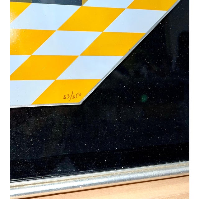 Victor Vasarely (1908-1997) Axo This piece is hand signed and numbered circa 1972-1977 I have seen it described as enamel...