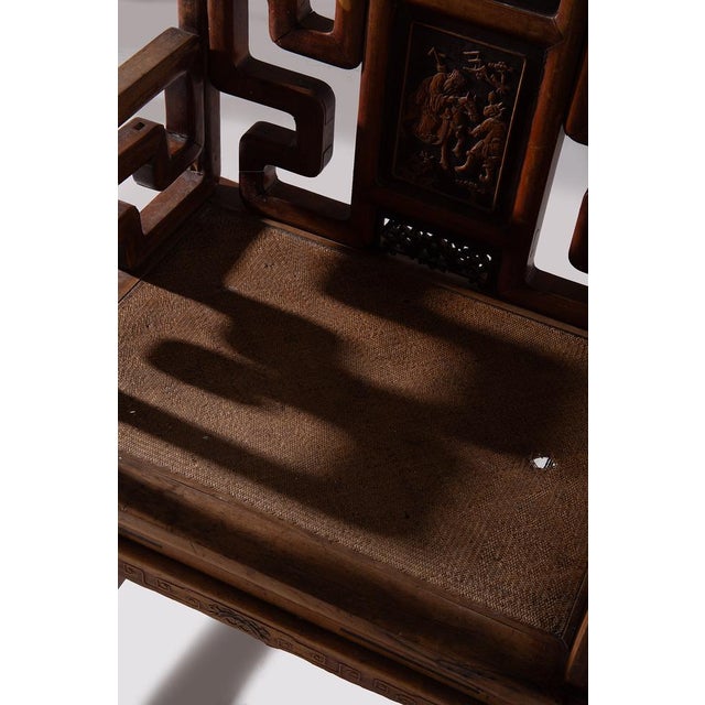 This splendid Chinese chair, crafted in the Qing style, captivates attention with its exceptional craftsmanship and...