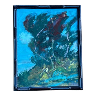 Vintage Juan Guzman Fauvist Abstract Palm Trees, Framed For Sale