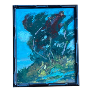 Vintage Juan Guzman Fauvist Abstract Palm Trees, Framed