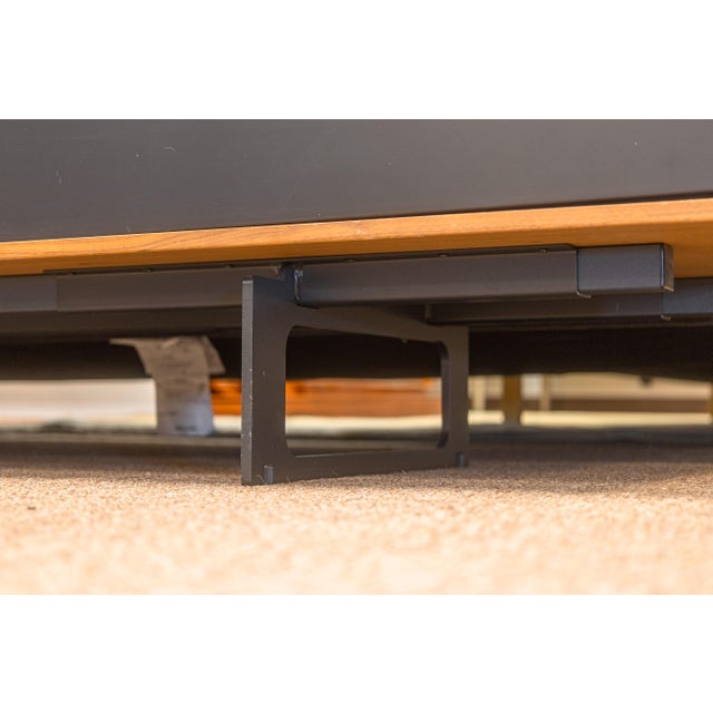 Wood Contemporary Modern Treku Media Console Cabinet Mid Century Modern Style For Sale - Image 7 of 8