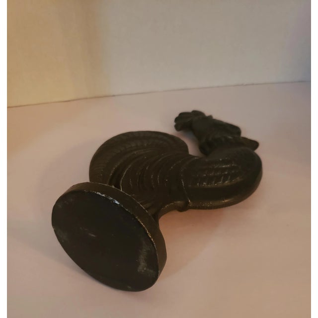 Vintage Farmhouse Cast Iron Black Rooster. Distressed finish make him fit right in the cabin or farmhouse setting....