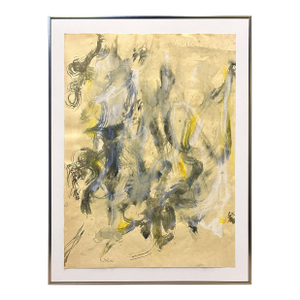 Robert Berks Original Mid-Century Abstract Painting 18 X 24, Framed