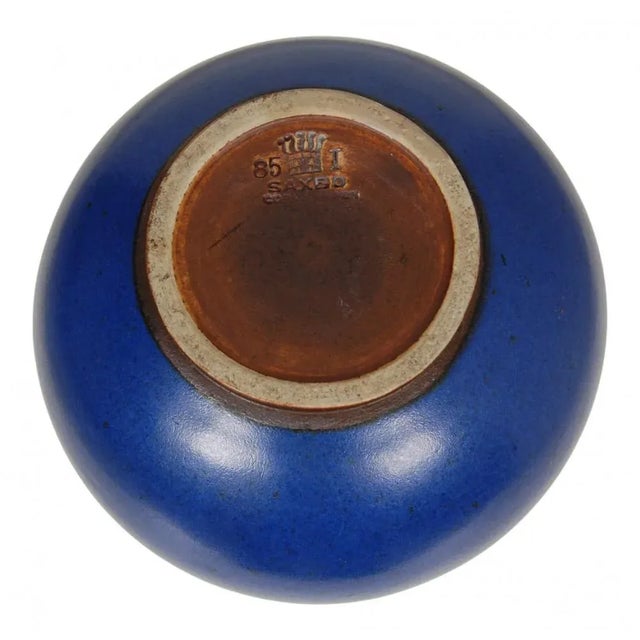 Vintage Saxbo Blue Vase For Sale - Image 3 of 4