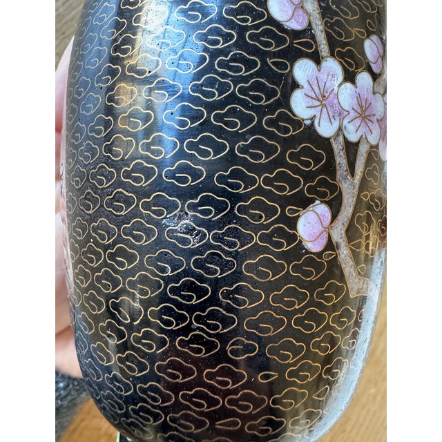Vintage Chinese Style Cloissonné Vase For Sale In Philadelphia - Image 6 of 7