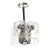 1970s Mid-Century Modern Hand-Blown Murano Mottled Glass & Nickel Chandelier by Mazzega For Sale