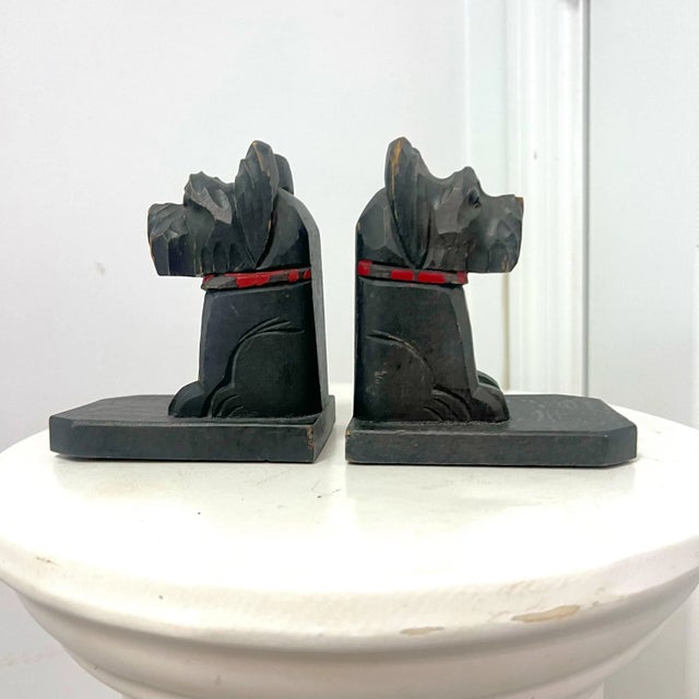 Vintage French Wood Terrier Bookends - a Pair For Sale - Image 9 of 11