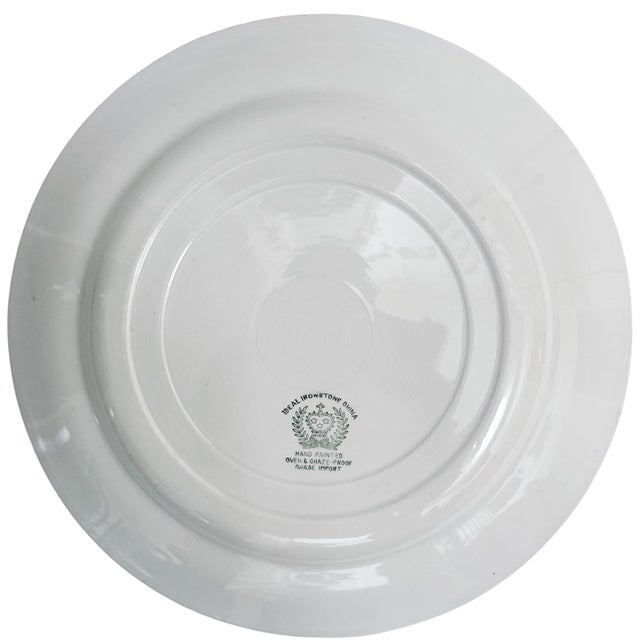Vintage Chase Import Currier & Ives Style Winter Sleigh Ride Ironstone Dinner Plates - Set of 8 For Sale In San Diego - Image 6 of 7