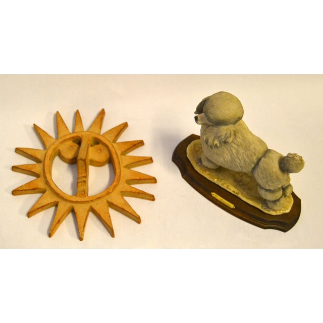 1980 Marked Giuseppe Armani Florence Poodle Animal Figurine Dog Sculpture Italy For Sale - Image 9 of 13