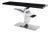 Modern Greg Sheres Style Stainless Steel and Black Lacquer Console Table For Sale