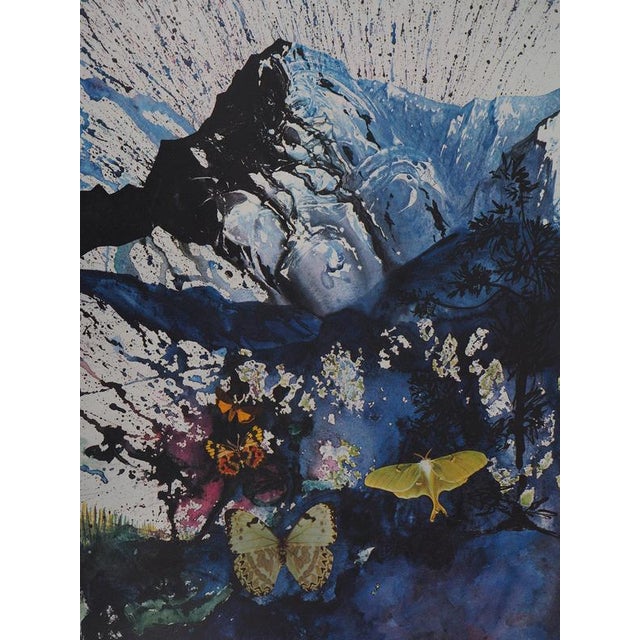 Salvador Dali, The Alps, SNCF (Small Butterfly Suite), Lithograph For Sale - Image 4 of 9