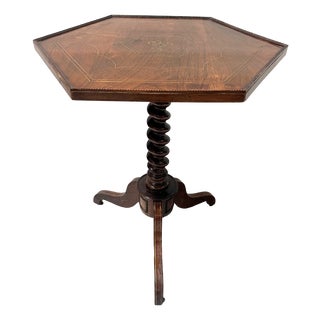 19th Century Napoleon III Tilting Pedestal Table in Mahogany For Sale