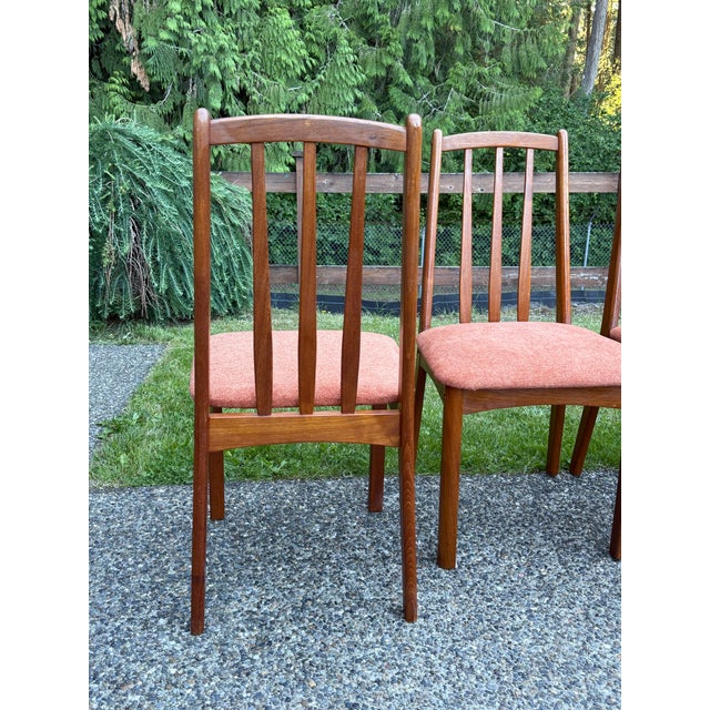 Wood 1980s Koda Woodcraft Danish Modern Teak Slat Back Side Dining Chairs -4 For Sale - Image 7 of 8