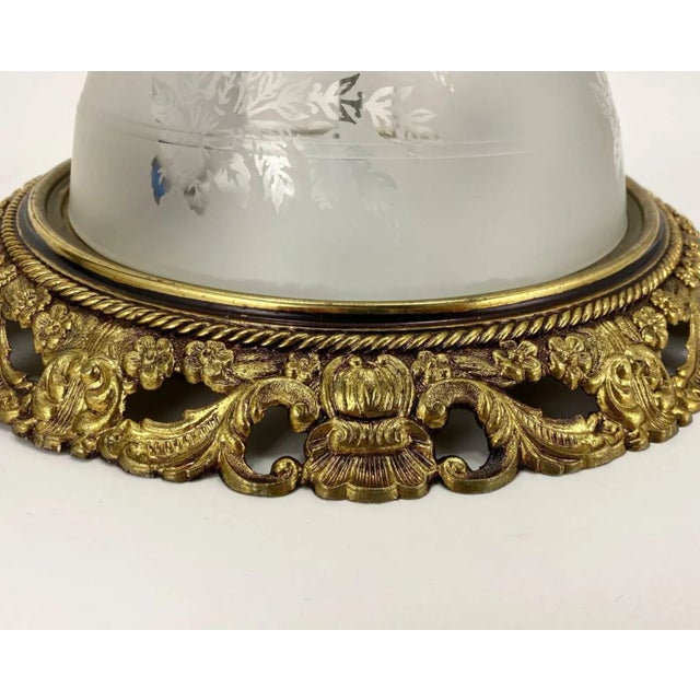 Vintage Empire Flush Mount Chandelier, 1980s For Sale - Image 8 of 10