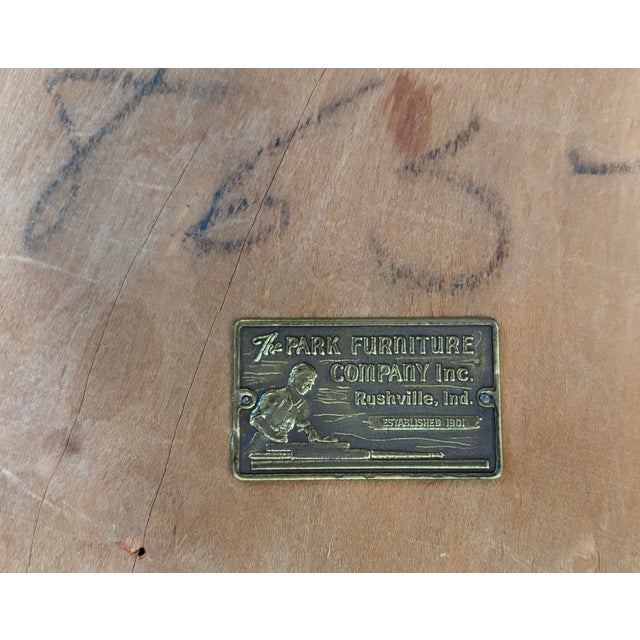 1930’s Floral Cherry Bench- Newly Upholstered For Sale In Columbus - Image 6 of 8