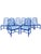 Faux Bamboo Chinoiserie Style Blue Dining Chairs in Blue Set of 8 For Sale - Image 12 of 14