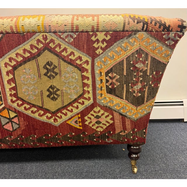 English George Smith Hand Woven Kilim Sofa For Sale - Image 11 of 12