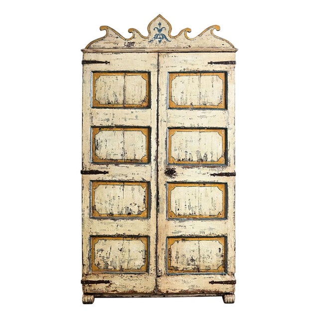 Spanish Spanish 18th Century Polychrome Painted Cabinet For Sale - Image 3 of 11