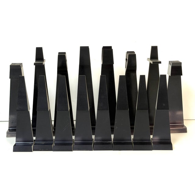 1962 ALCOA Aluminum Chess Set by Austin E. Cox in Wall-Mounted Case For Sale - Image 9 of 14