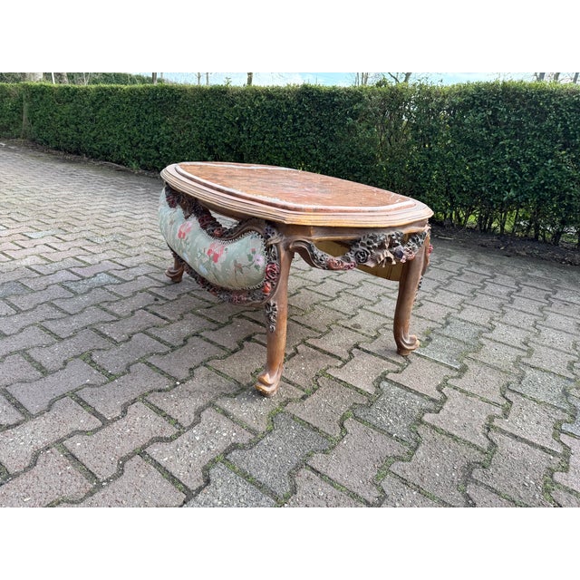 Wood 1950 French Louis XVI Mahogany Marble Coffee Table - 1 Pc For Sale - Image 7 of 12