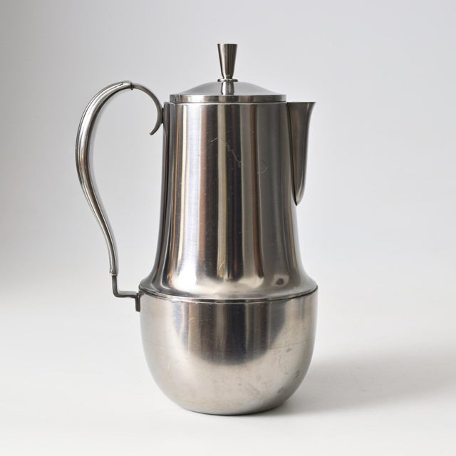 Silver Danish Stainless Steel Coffee Set, 1950s, Set of 3 For Sale - Image 8 of 13