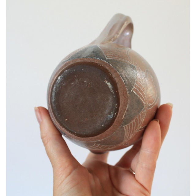 Ceramic Vintage Southwestern Native American Pottery Coffee Mug W/ Horses, People & Sea Turtle For Sale - Image 7 of 7