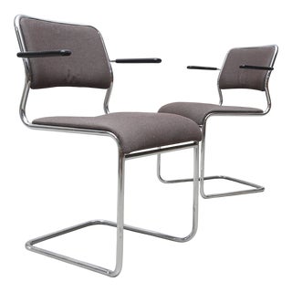 Vintage Steel Tube Chairs from NKR Tranas, 1980s, Set of 2 For Sale