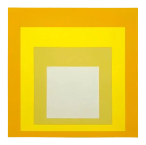 Josef Albers Vintage 1982 Modernist Fine Art Serigraph Print " Homage to the Square, Terra Caliente " 1968