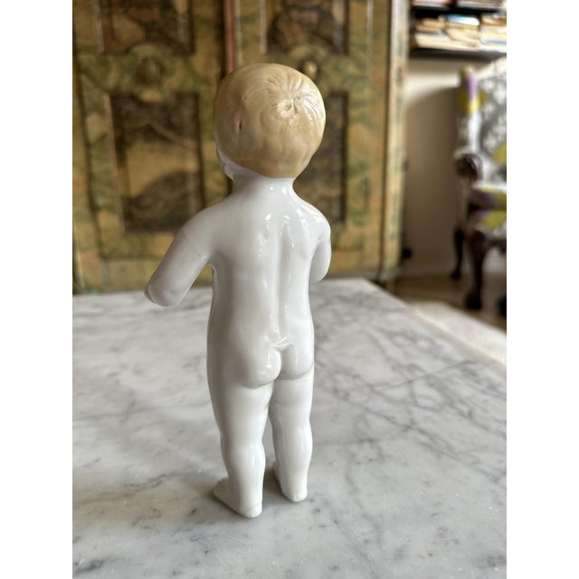 Ceramic Biedermeier Porcelain Bathing Doll, Germany, 1820s For Sale - Image 7 of 13