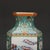 Rose Mid 20th Century Famille Rose Hexagonal Porcelain Vase, Chinese Enameled Figural Scene Vase For Sale - Image 8 of 9