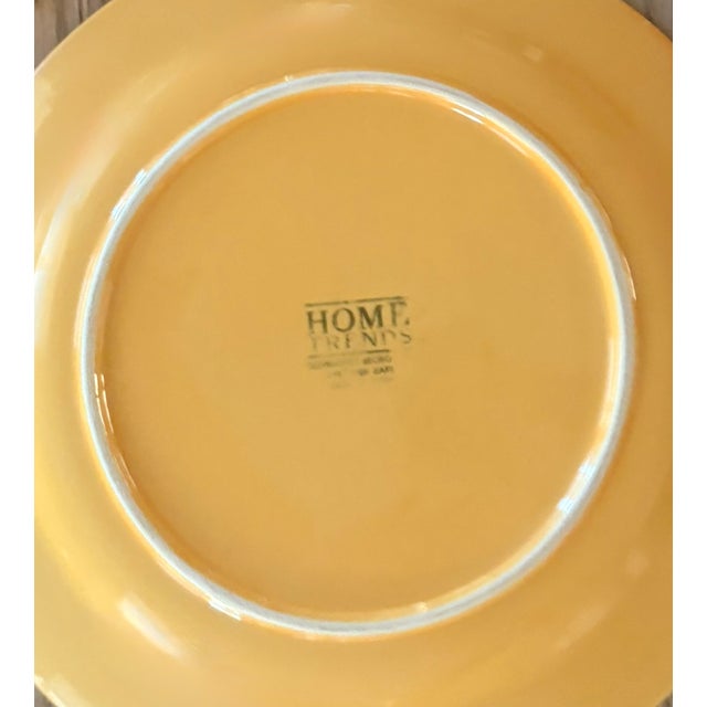 Ceramic Late 20th Century Saturated Solids and Swirls Colored Wall Plate Curation- Set of 7 For Sale - Image 7 of 17