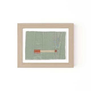 Maude the Rust Cigarette by Willa Heart in Natural Frame, Mini Art Print For Sale